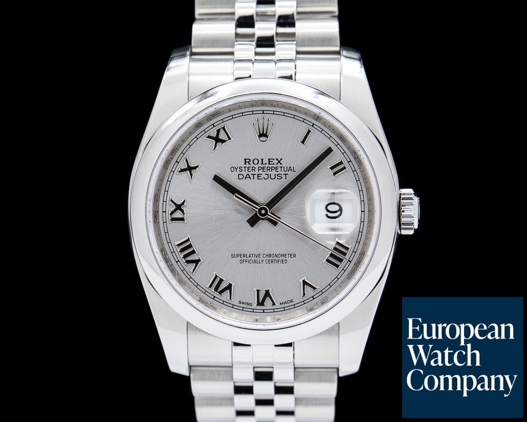 Image of Rolex 116200 Datejust Stainless Steel Rhodium Roman Dial Jubilee