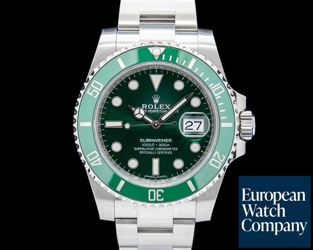 Image of Rolex 116610LV Submariner Hulk SS Green Dial