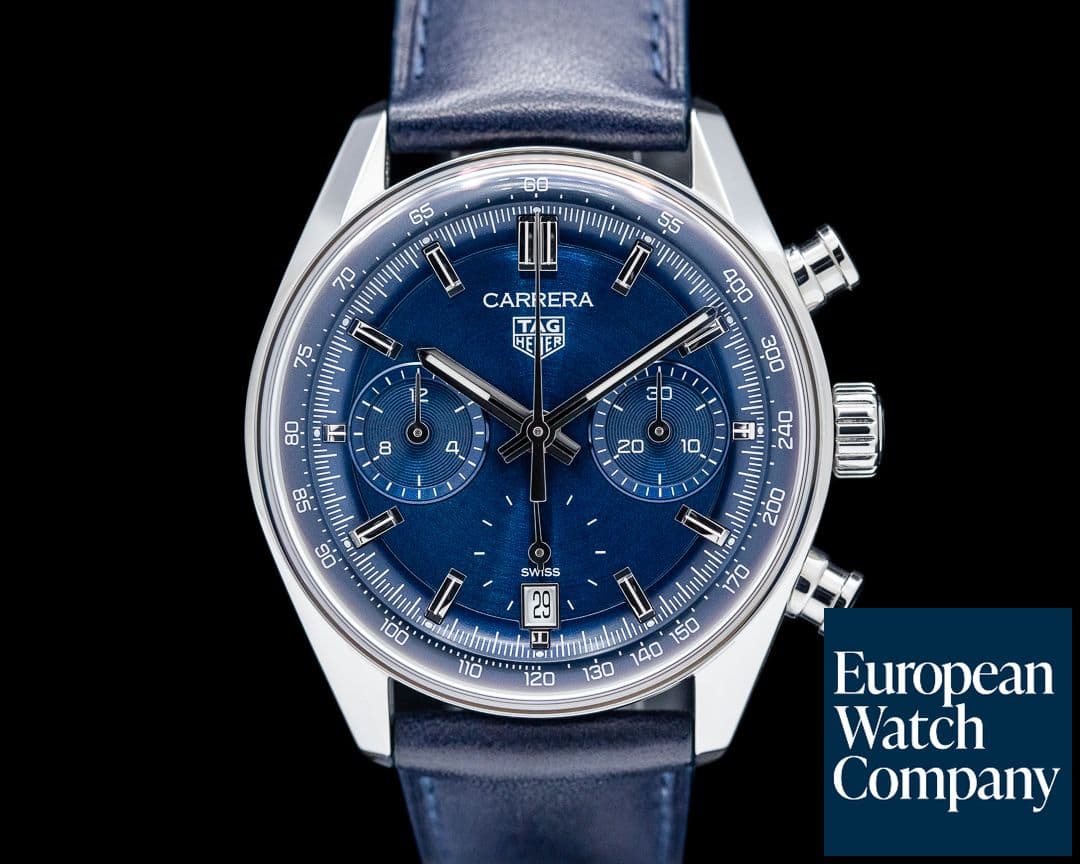 Image of TAG Heuer Carrera Chronograph Automatic Stainless Steel Blue Dial