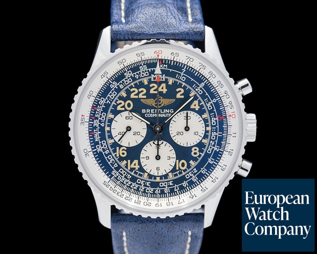 Image of Breitling A12322 Navitimer Cosmonaute SS Blue Dial
