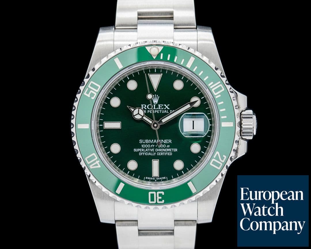 Image of Rolex 116610LV Submariner Hulk SS Green Dial