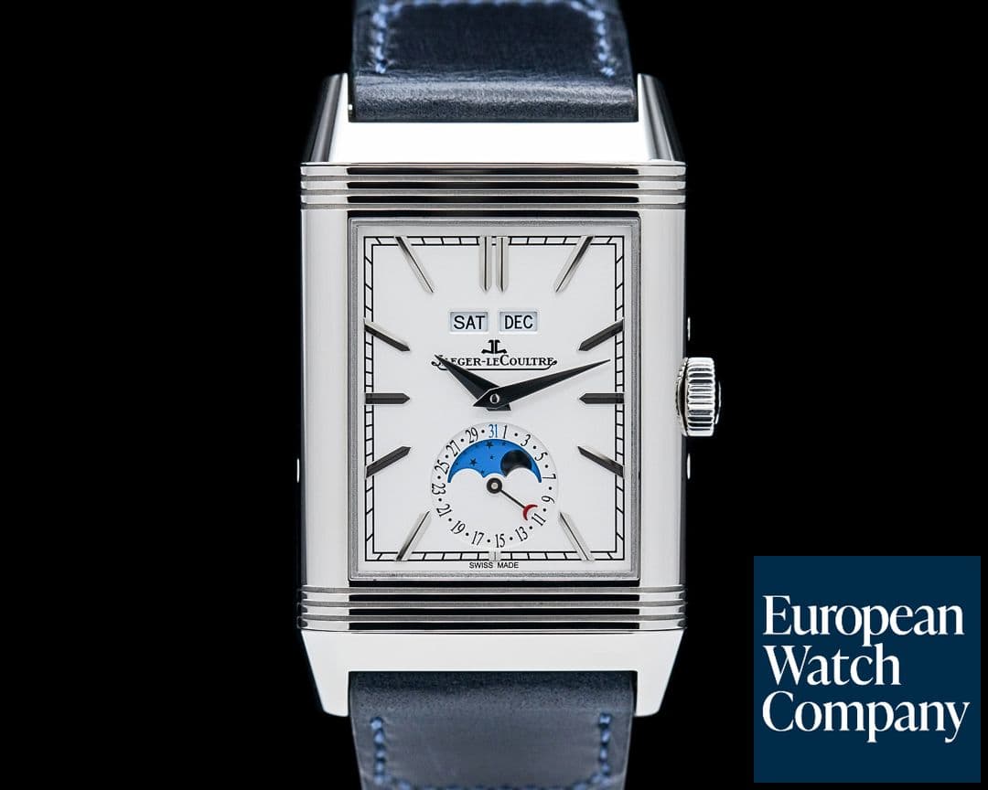 Image of Jaeger LeCoultre Q3918420 Reverso Tribute Duoface Calendar SS Silver Dial