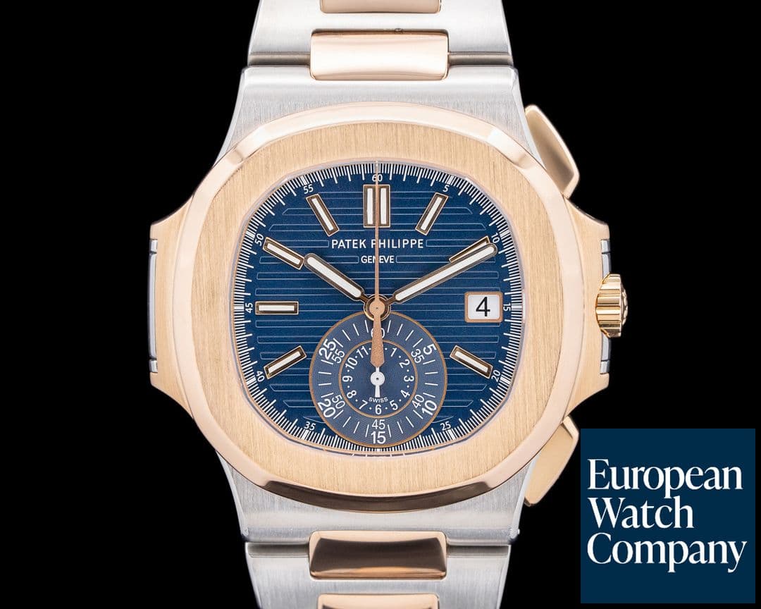 Image of Patek Philippe 5980/1AR Nautilus SS / 18K Rose Gold Blue Dial