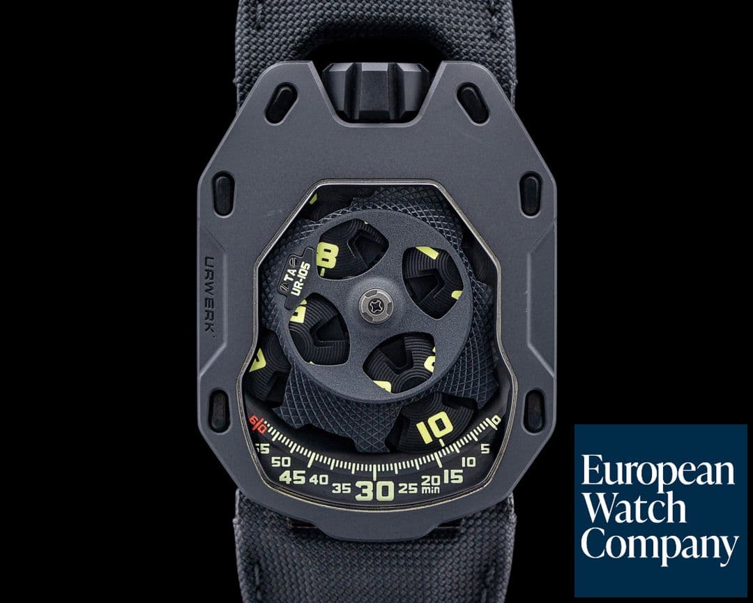 Image of URWERK UR-105 TA Knight Black DLC Titanium Matte Black Dial LIMITED