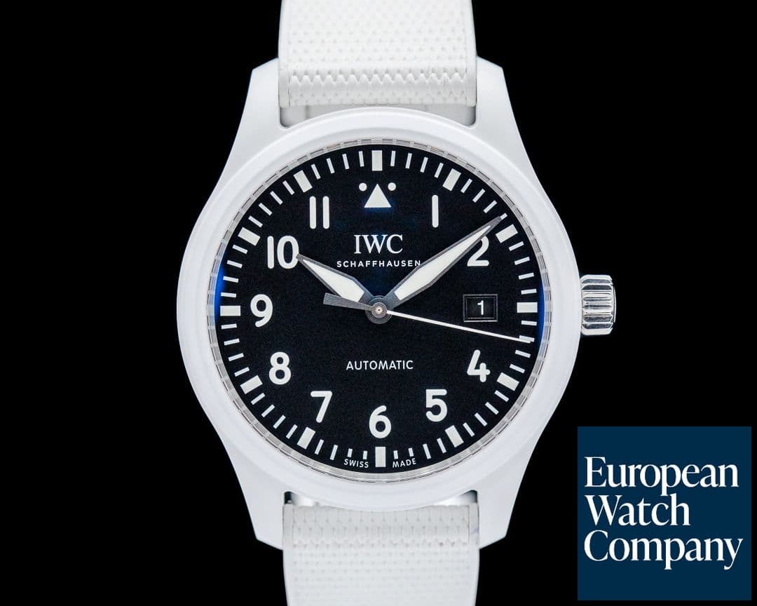 Image of IWC Pilot's Watch 41 TOP GUN Lake Tahoe White Ceramic Black Dial 2025 UNWORN