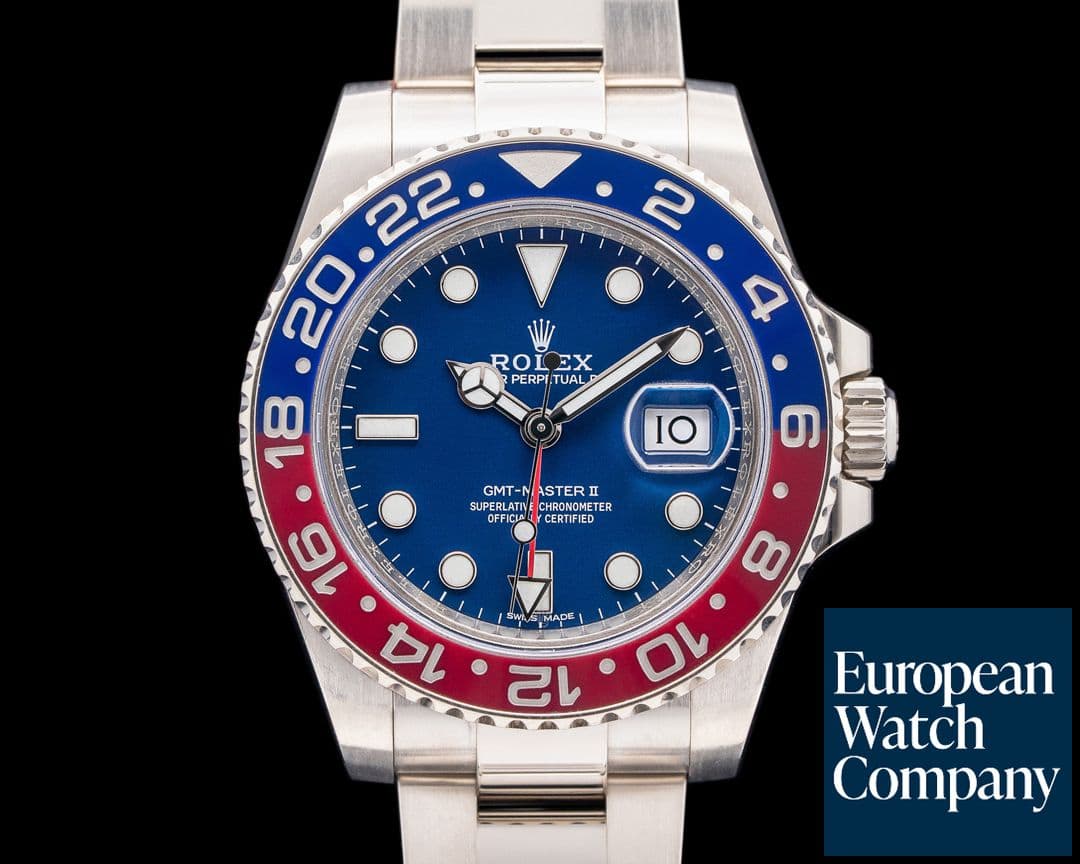 Image of Rolex 116719BLRO GMT-Master II Pepsi 18K White Gold Blue Dial