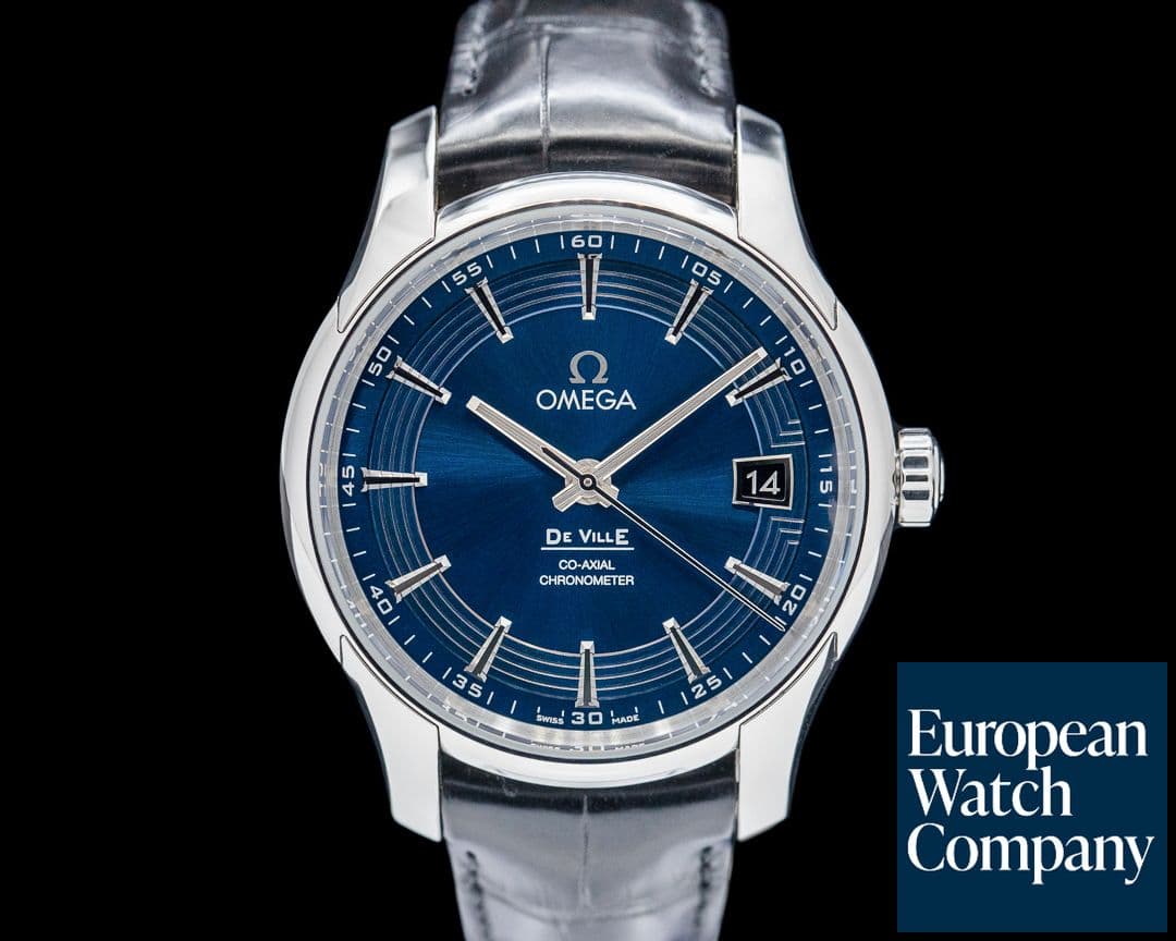 Image of Omega De Ville Hour Vision Blue SS Blue Dial