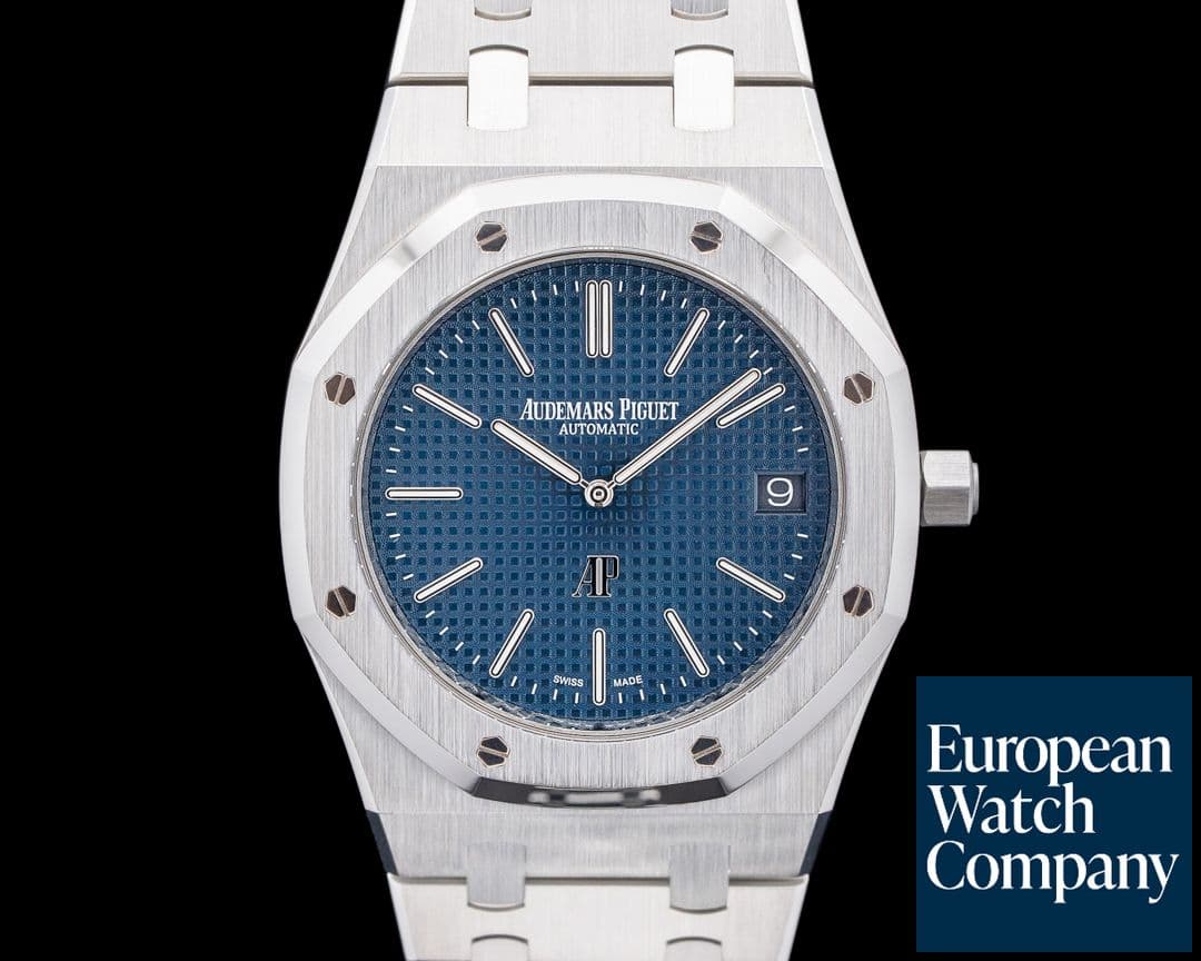 Image of Audemars Piguet 15202ST Royal Oak Jumbo Extra-Thin SS Blue Dial