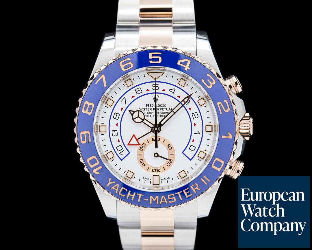 Image of Rolex 116681 Yacht-Master II 18K Everose Gold / SS White Dial