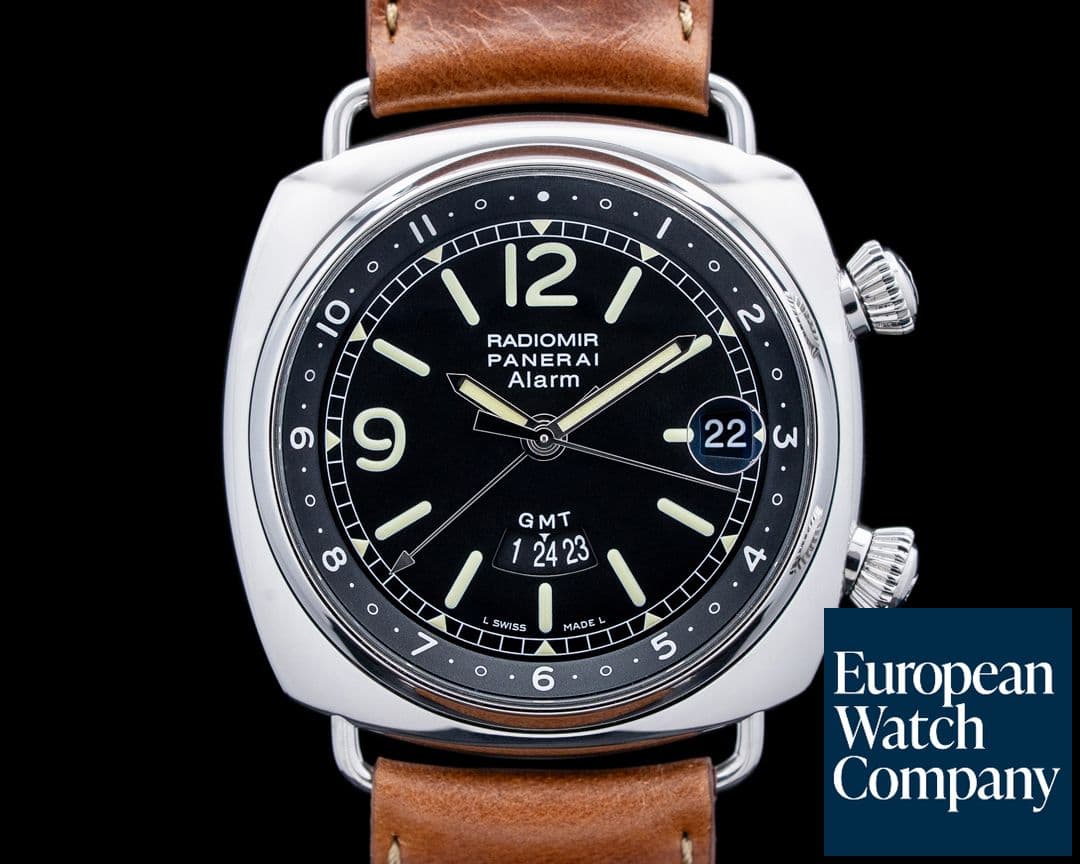 Image of Panerai PAM00098 Radiomir GMT Alarm SS Black Dial