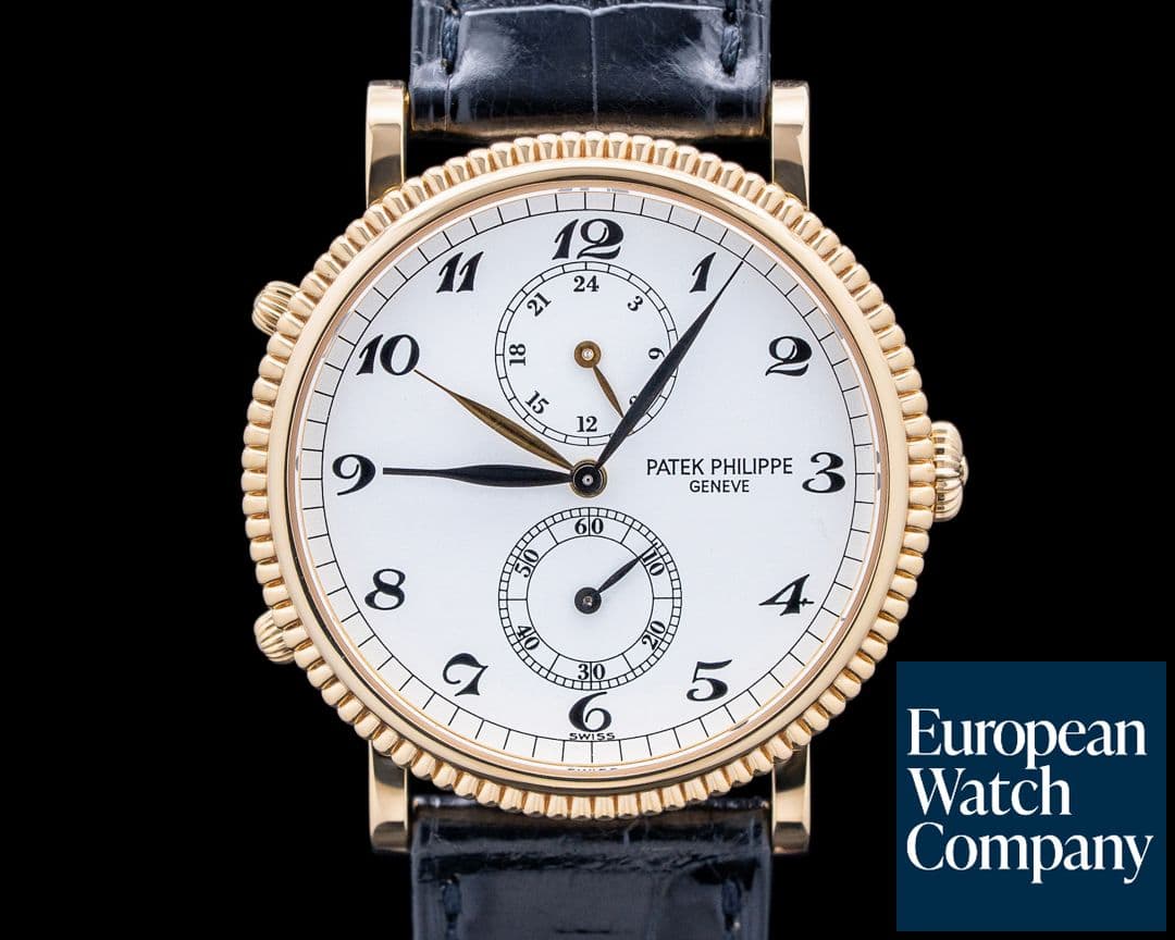 Image of Patek Philippe 5034J Calatrava Travel Time 18K Yellow Gold White Dial