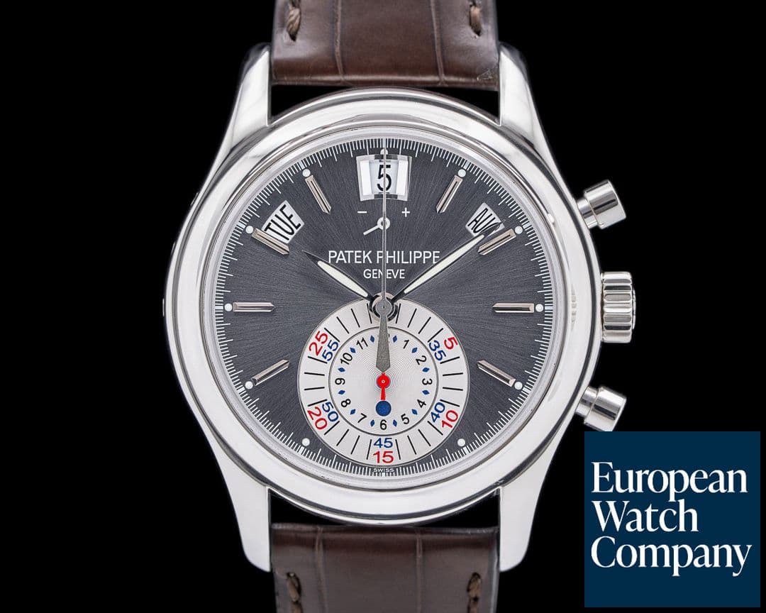 Image of Patek Philippe 5960P Annual Calendar Chronograph Platinum Gray Dial