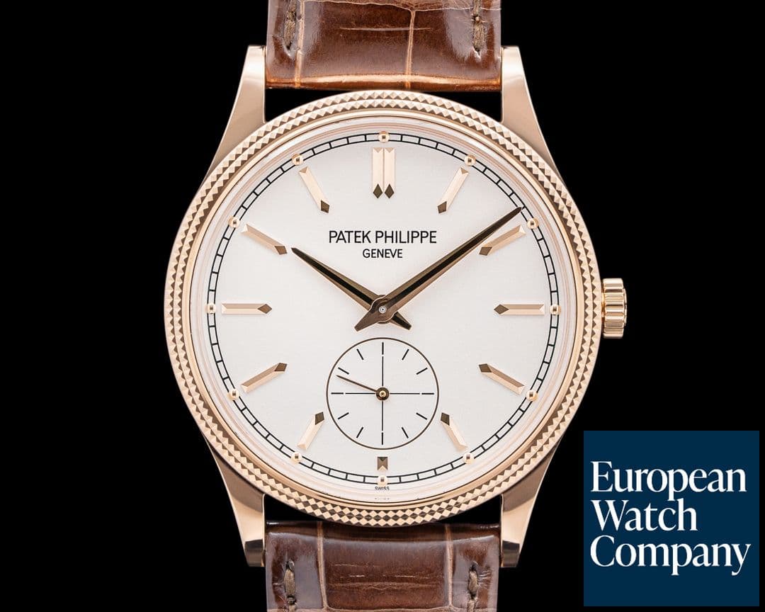 Image of Patek Philippe 6119R Calatrava Manual Wind 18K Rose Gold Silver Dial
