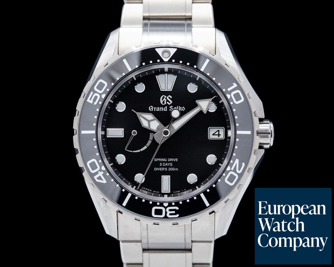 Image of Grand Seiko SLGA015G Black Stream Diver High-Intensity Titanium Black Dial