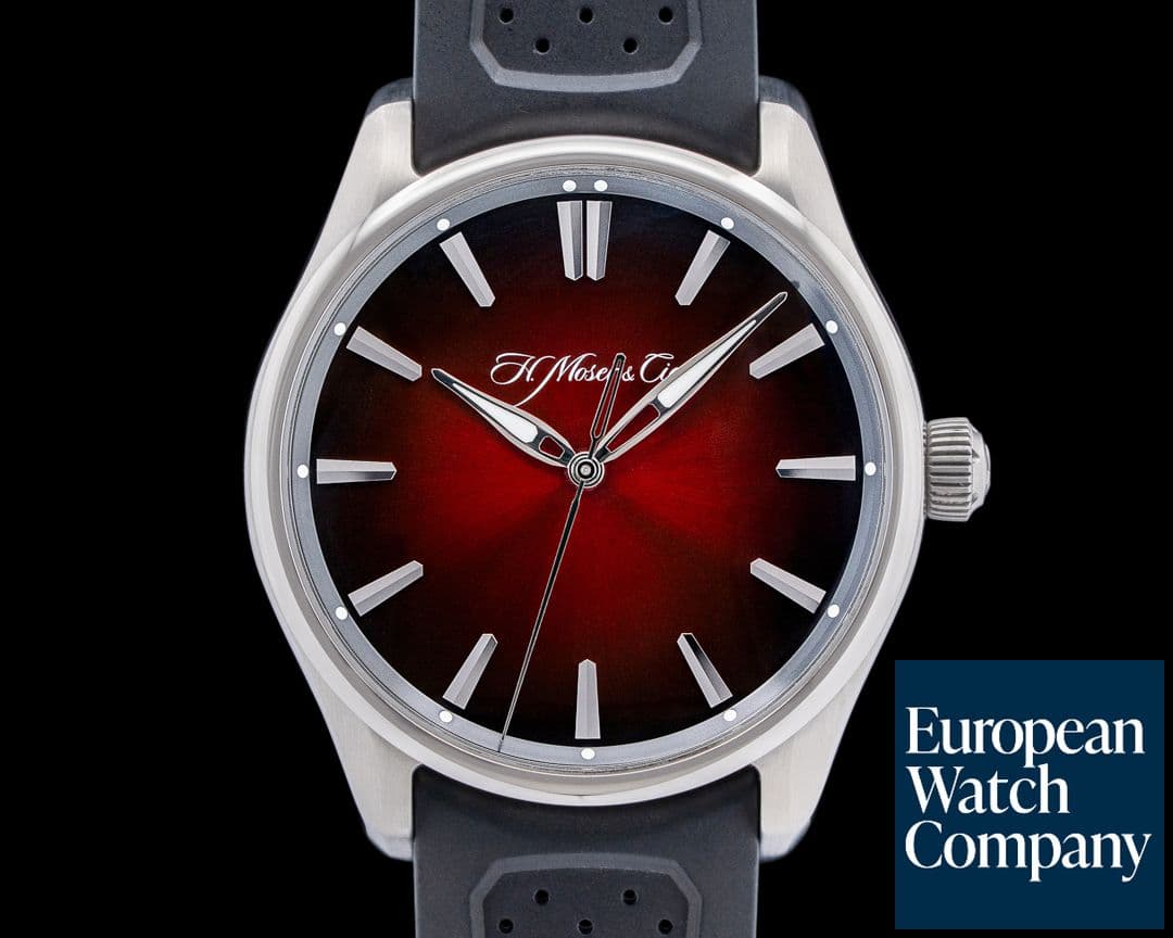 Image of H. Moser and Cie. 3200-1207 Pioneer Centre Seconds SS Red Fume Dial