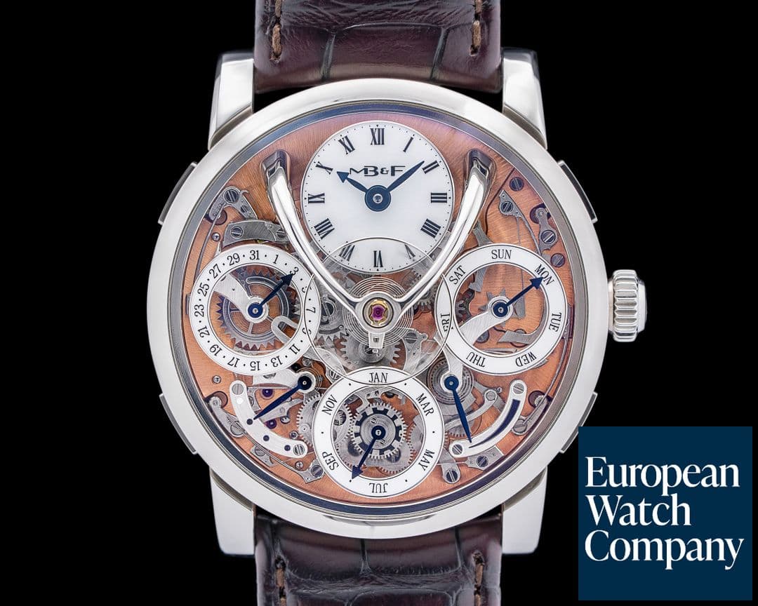 Image of MB&F 03.SL.S Legacy Machine Perpetual SS Skeleton Salmon Dial