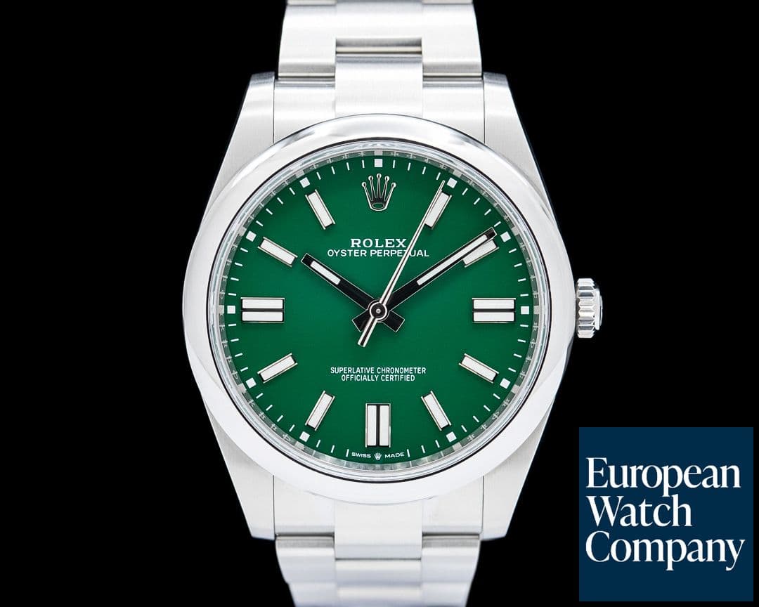 Image of Rolex 124300 Oyster Perpetual SS Green Dial 2024