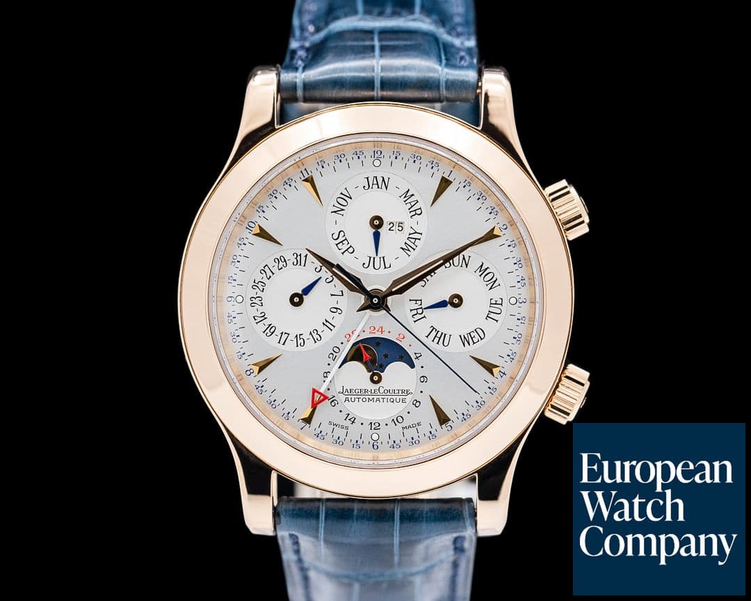 Image of Jaeger LeCoultre 146.2.95 Master Grande Perpetual Calendar 18K Rose Gold Silver Dial