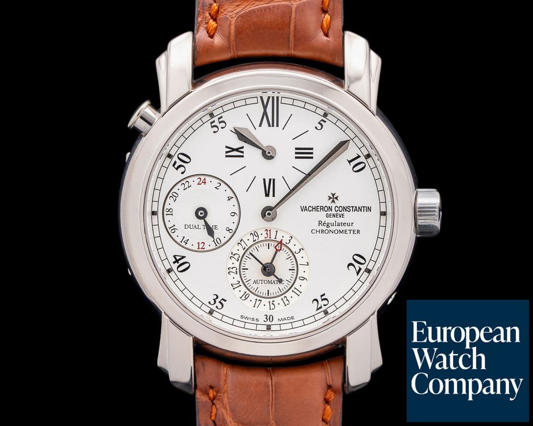 Image of Vacheron Constantin 42005 Malte Dual Time Regulator 18K WG Silver Dial