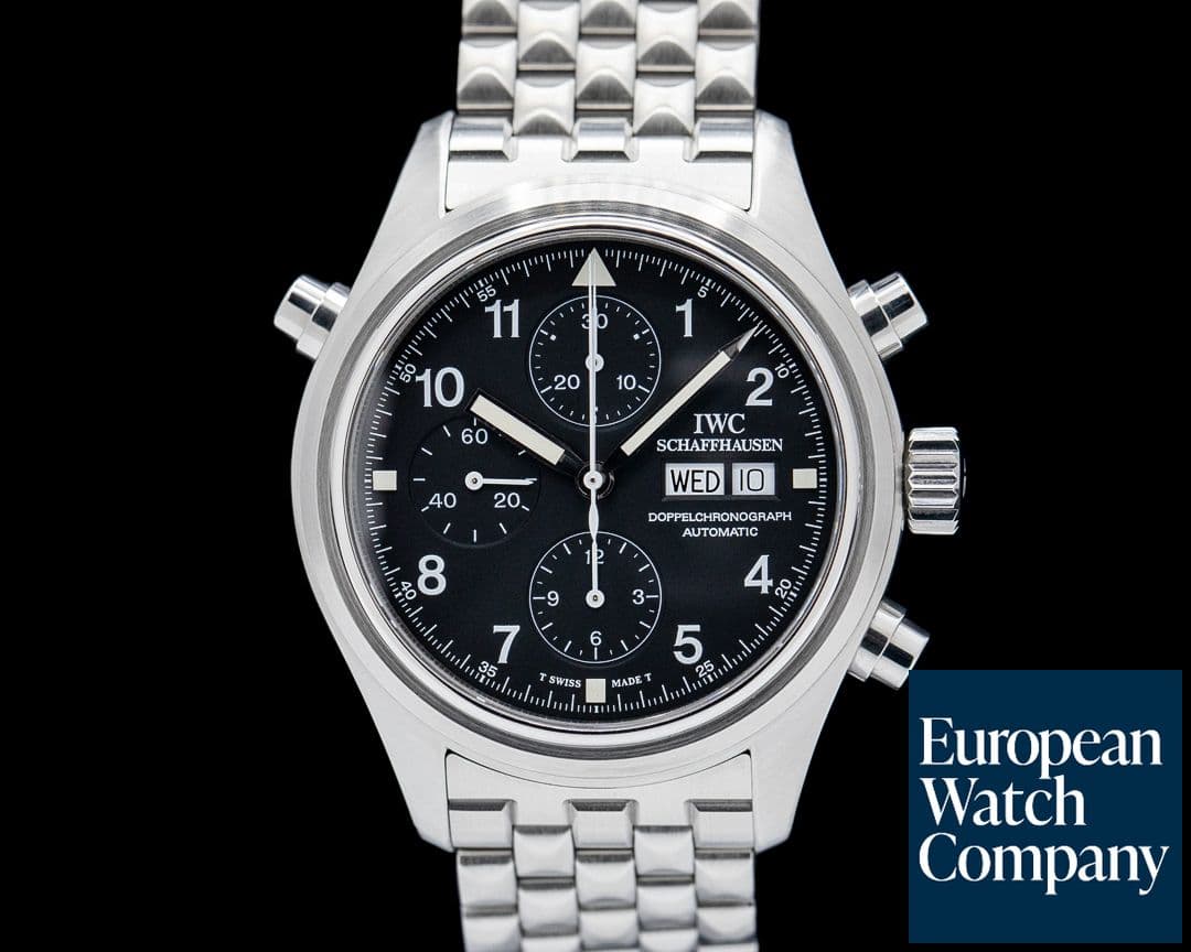 Image of IWC IW3713 Pilot Doppelchronograph SS Black Dial