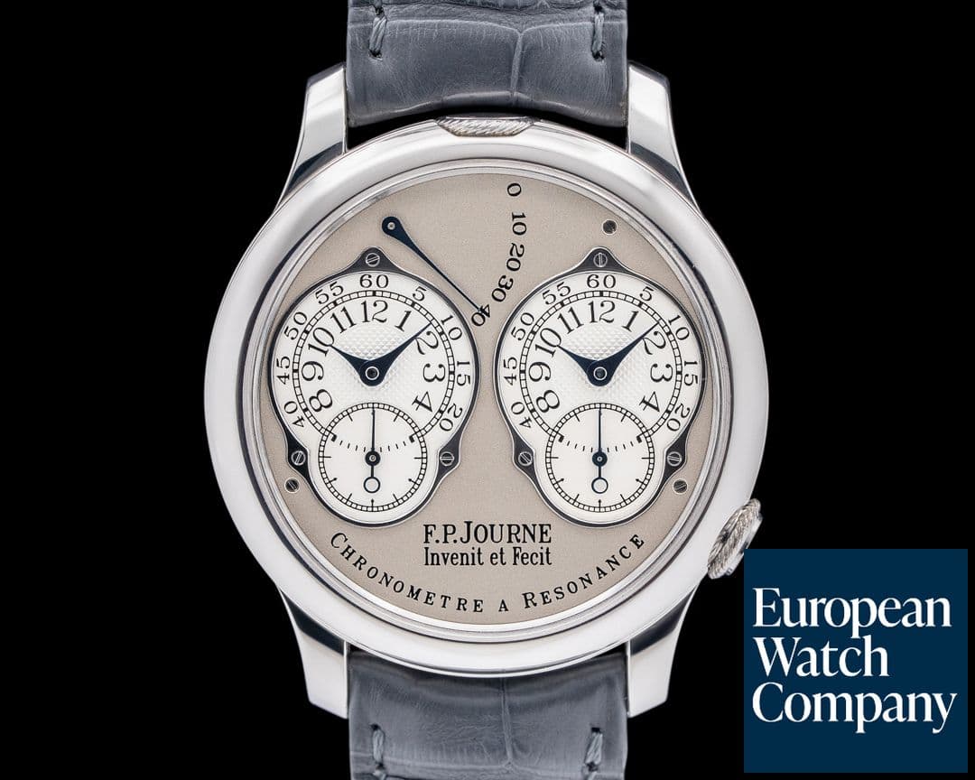Image of F. P. Journe Chronometre a Resonance Platinum Silver Dial