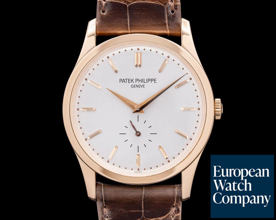 Image of Patek Philippe 5196R-001 Calatrava Manual Wind 18K Rose Gold Silver Dial