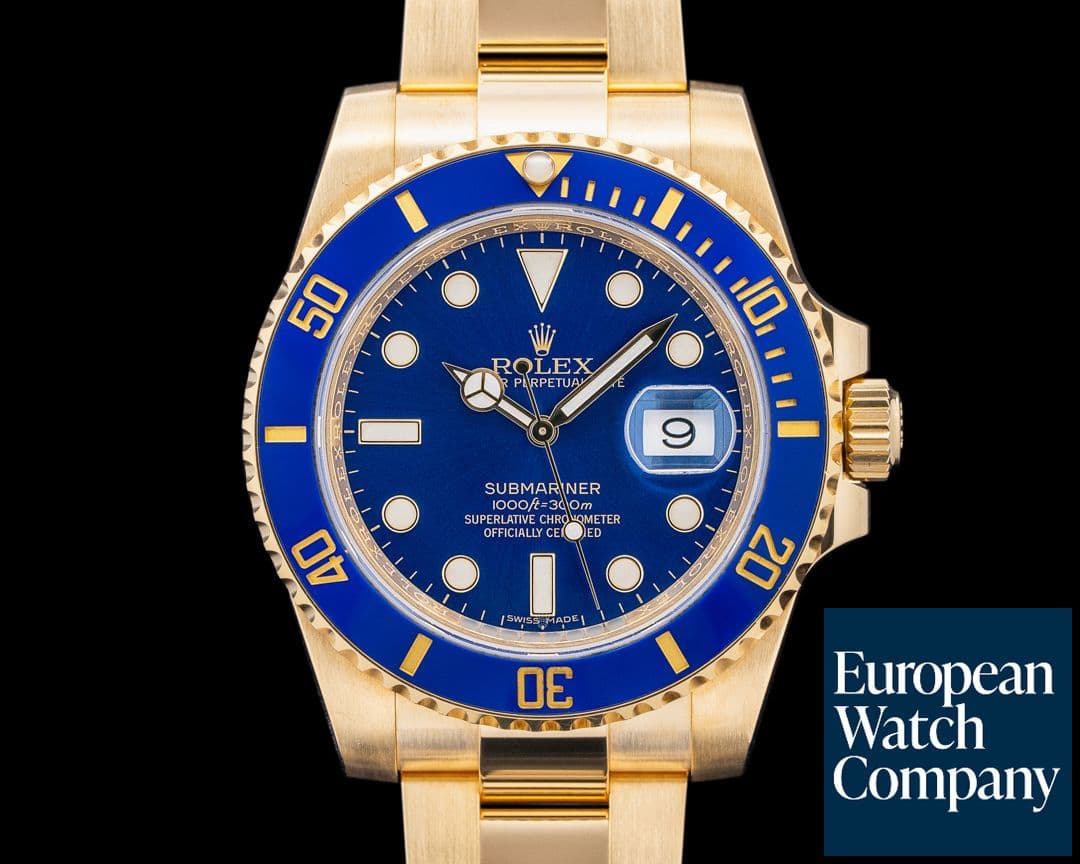 Image of Rolex 116618LB Submariner Date 18K Yellow Gold Blue Dial