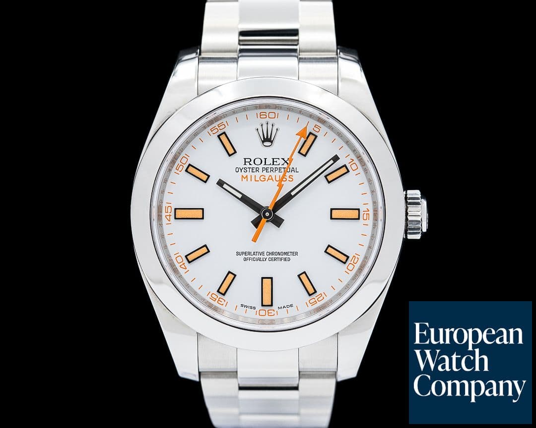 Image of Rolex 116400 Milgauss SS White Dial