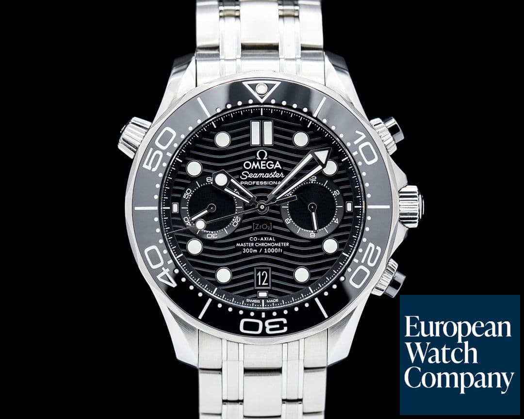 Image of Omega 210.30.44.51.01.001 Seamaster Diver Chronograph SS Black Dial