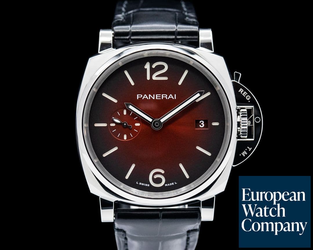 Image of Panerai Luminor Due 42 SS Burgundy Dial 2024
