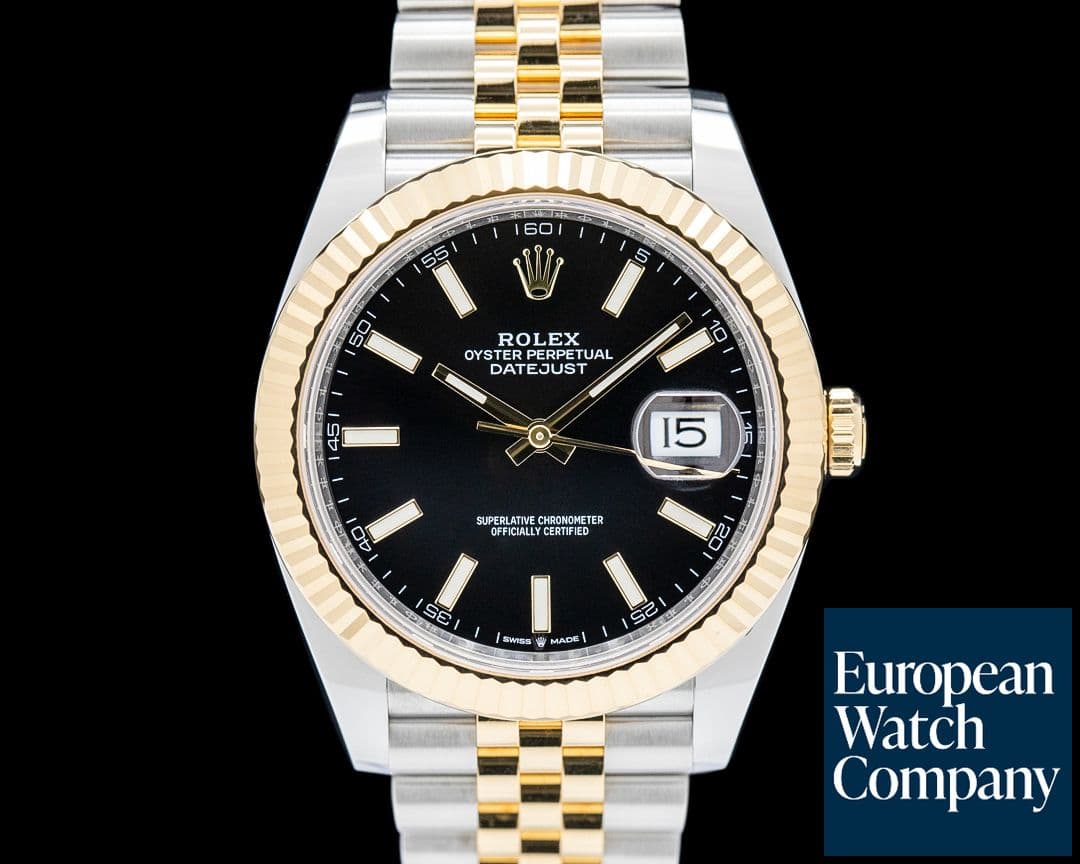 Image of Rolex 126333 Datejust 41MM Jubilee SS / 18K Yellow Gold Black Dial