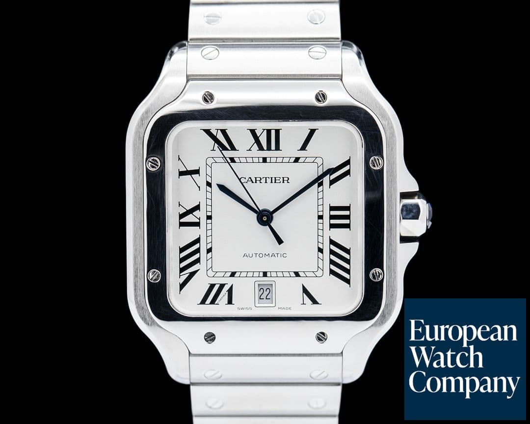 Image of Cartier WSSA0018 Santos de Cartier Large SS Silver Dial