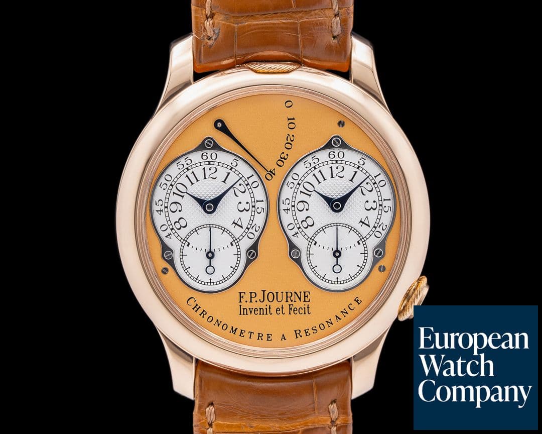 Image of F. P. Journe Chronometre a Resonance Salmon Dial 18K Rose Gold Manual Wind