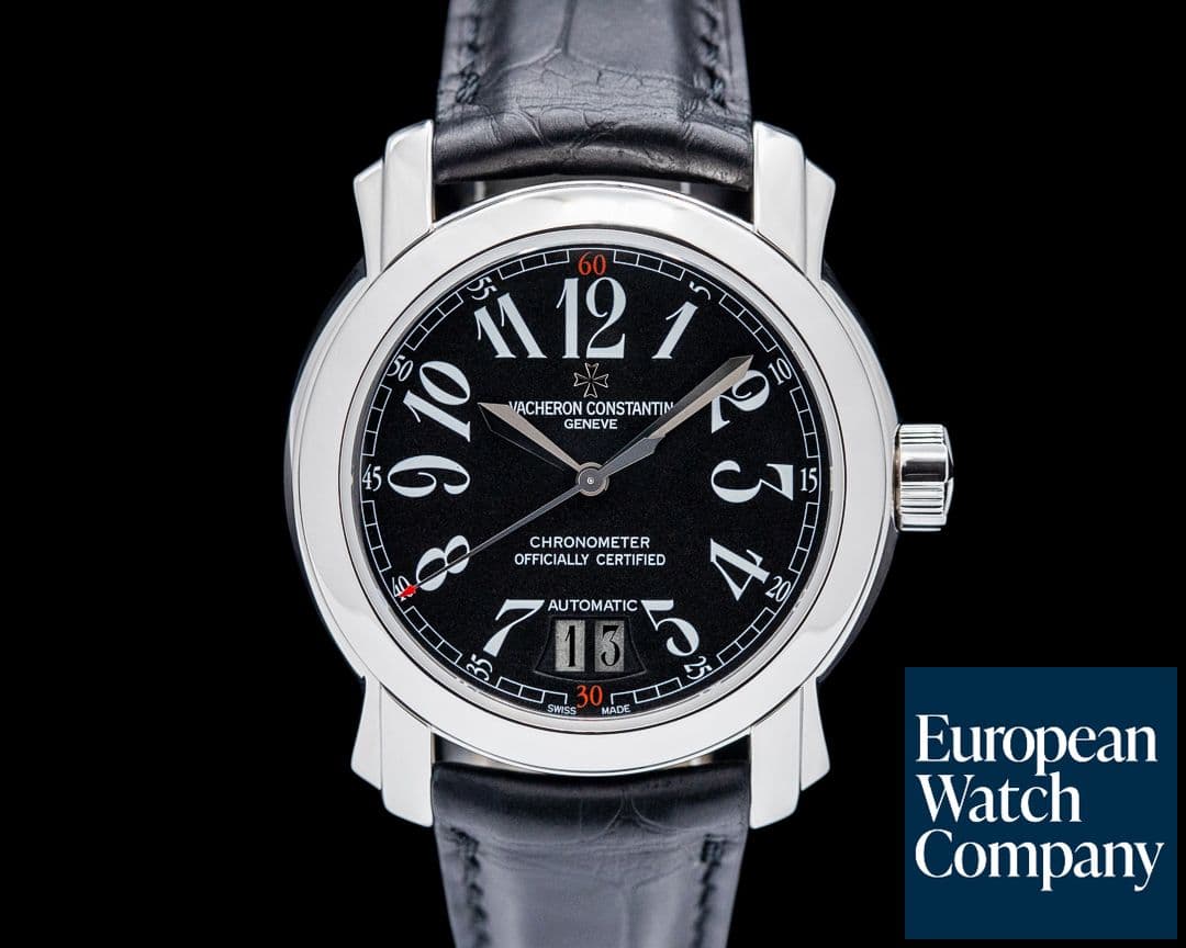 Image of Vacheron Constantin 42015 Malte Large Calendar 18K White Gold Black Dial