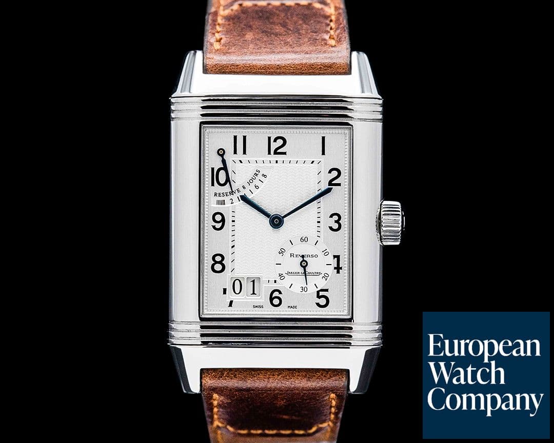 Image of Jaeger LeCoultre 240.8.15 Reverso Grande Date SS Silver Dial