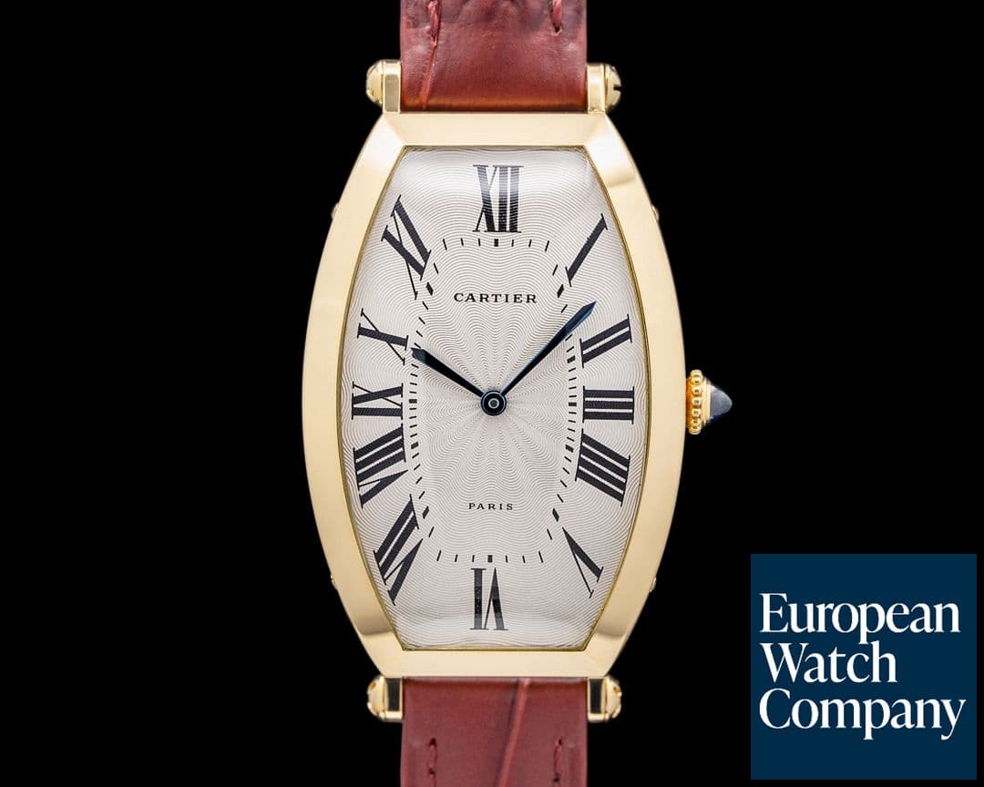 Image of Cartier 89590043 Tonneau 18K Yellow Gold Silver Dial