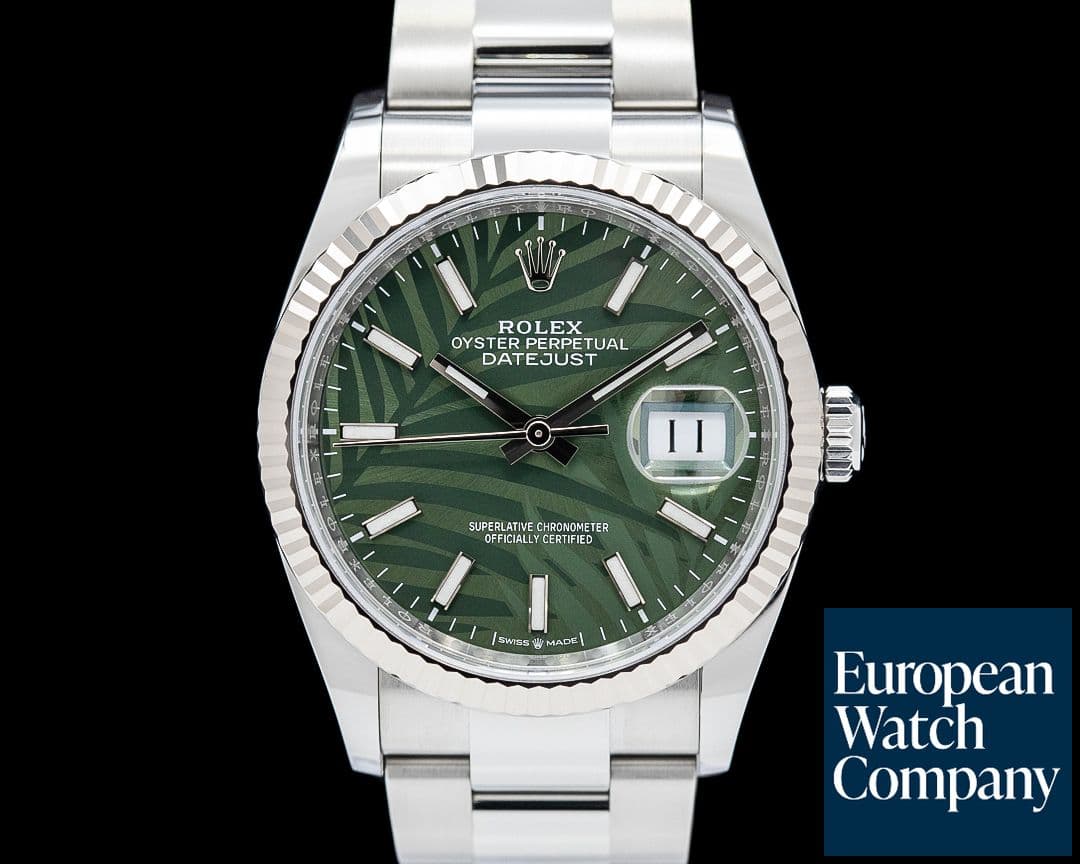 Image of Rolex 126234 Datejust 36 SS Palm Dial