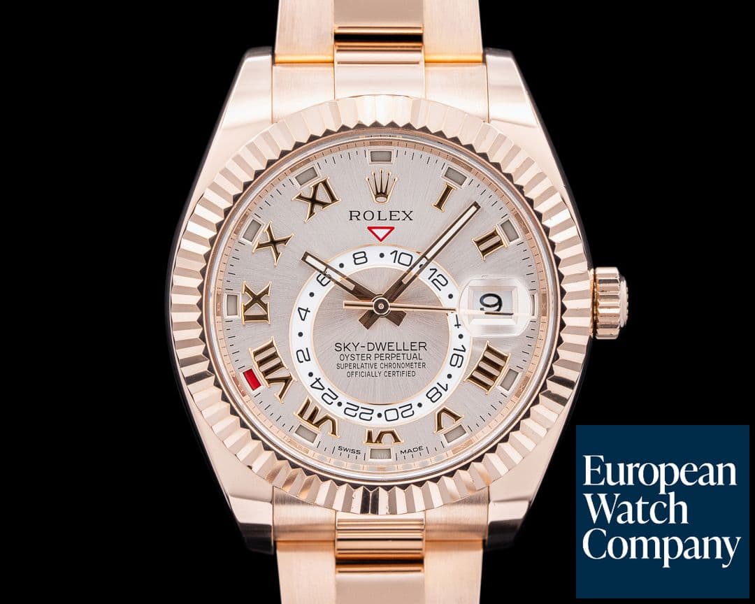 Image of Rolex 326935 Sky-Dweller 18K Everose Gold Sundust Pink Roman Dial