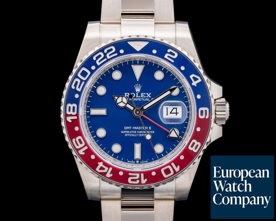 Image of Rolex 126719BLRO GMT-Master II White Gold Blue Dial