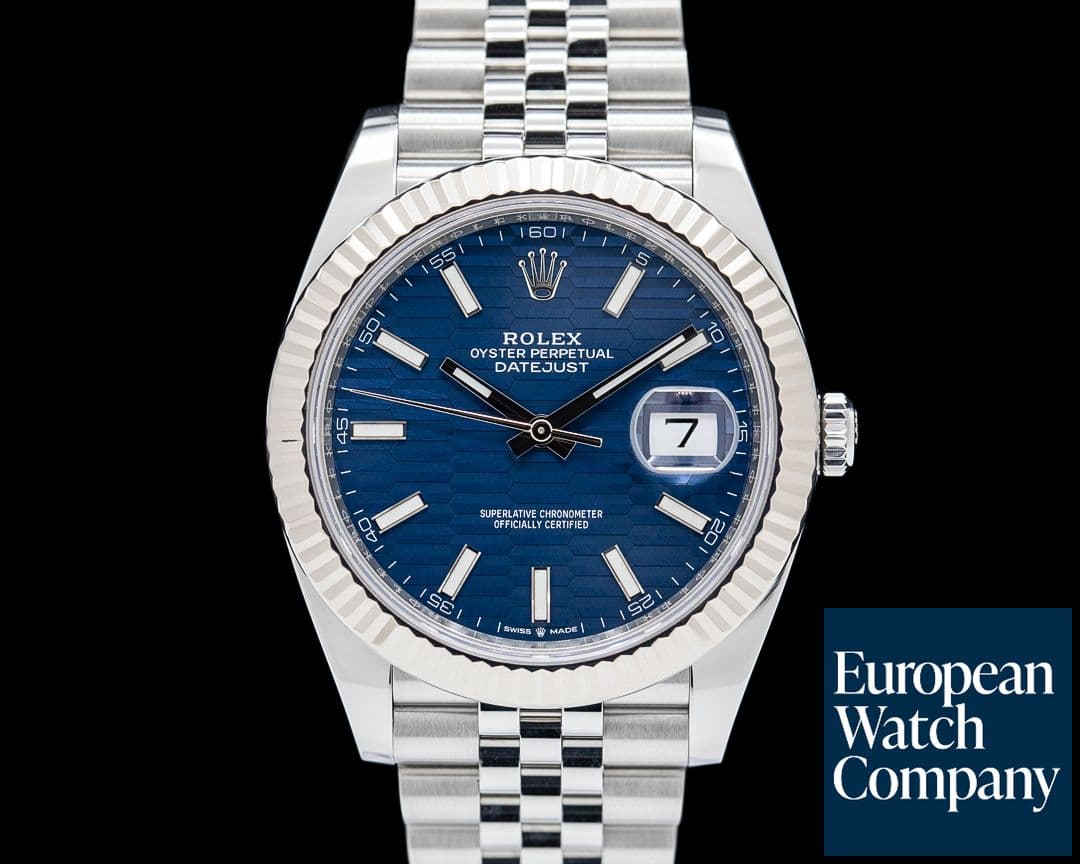 Image of Rolex 126334 Datejust 41 Blue Motif Dial Jubilee