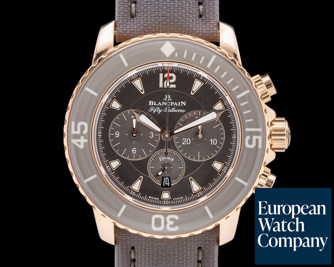 Image of Blancpain 5085F Fifty Fathoms 18K Rose Gold Gray Dial 2025