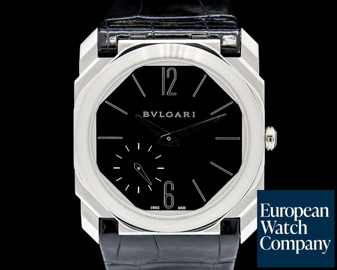 Image of Bulgari 102028 Octo Finissimo Platinum Black Dial