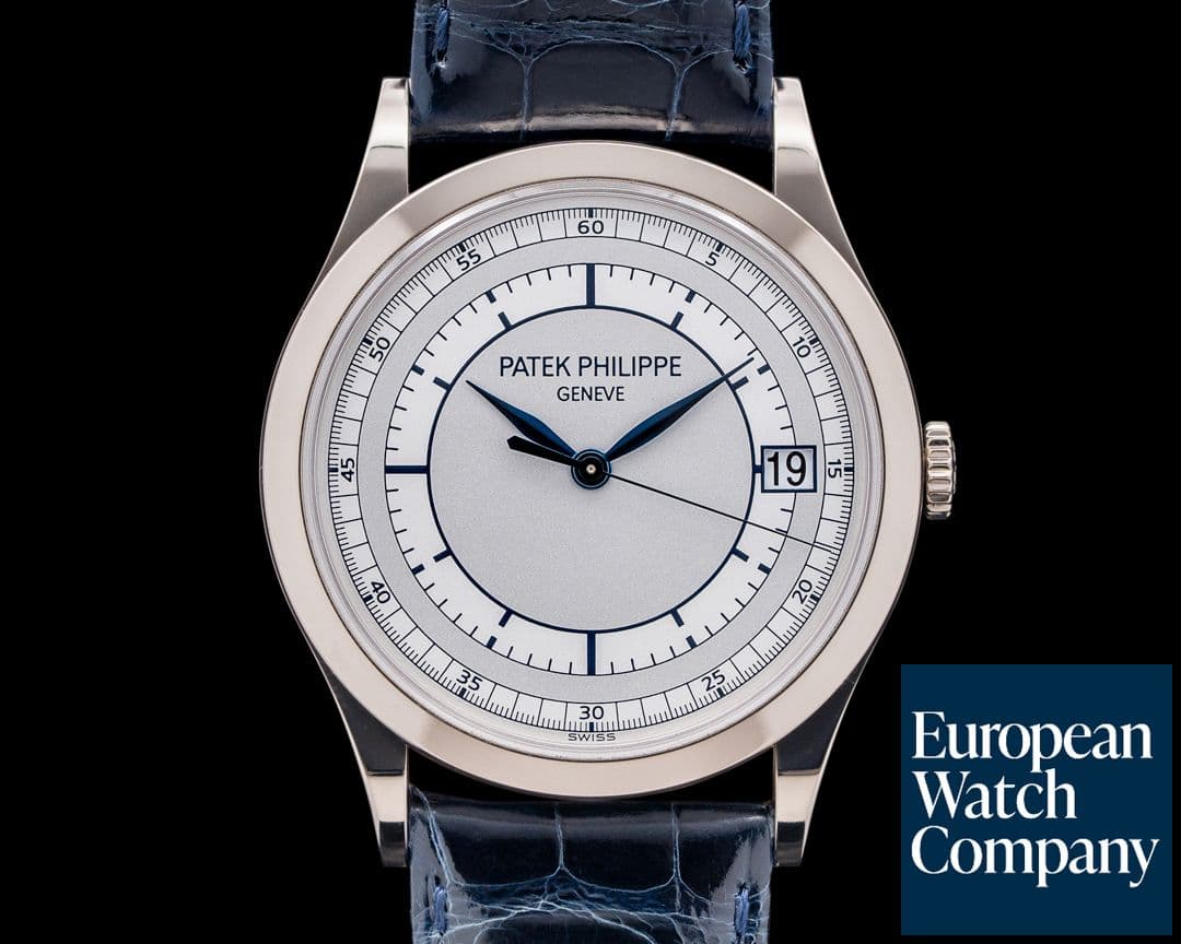 Image of Patek Philippe 5296G Calatrava 18K White Gold Silver Sector Dial