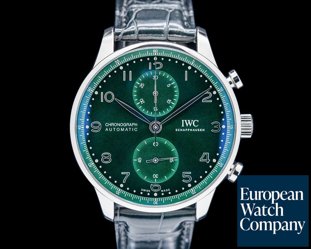 Image of IWC IW371615 Portugieser Chronograph SS Green Dial