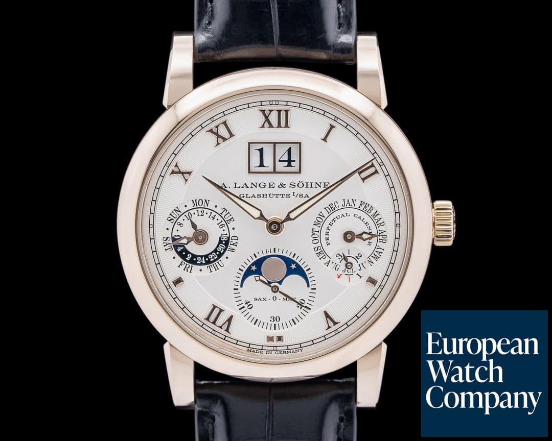 Image of A. Lange and Sohne 310.050E Langematik Perpetual 18K Honey Gold Silver Dial