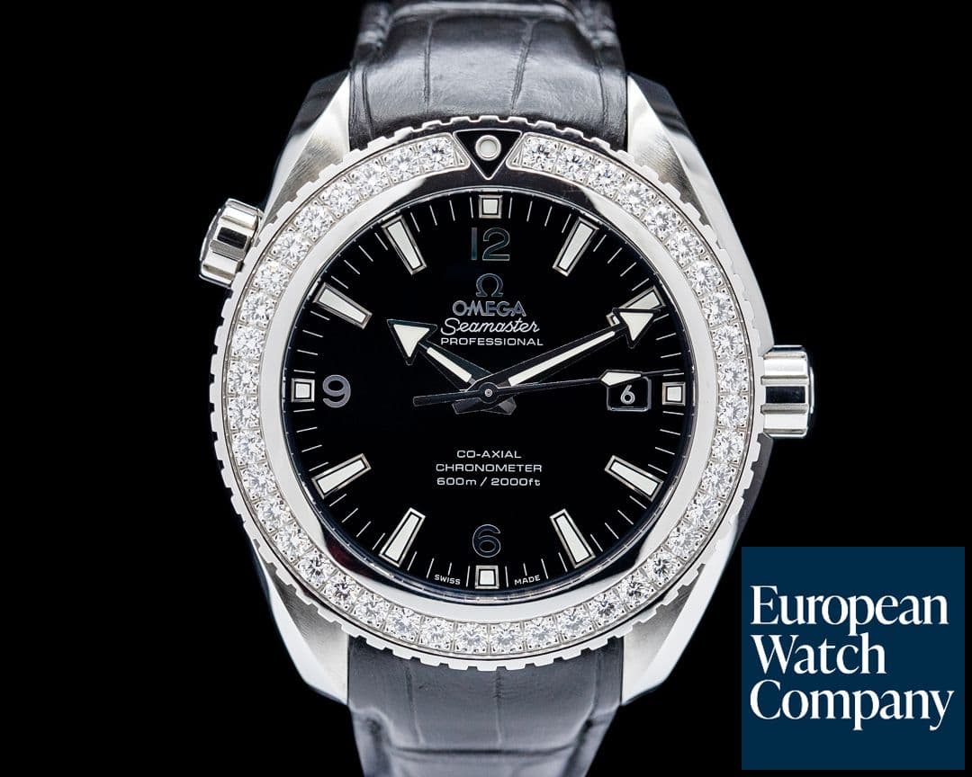 Image of Omega Seamaster Planet Ocean Diamond Bezel SS Black Dial