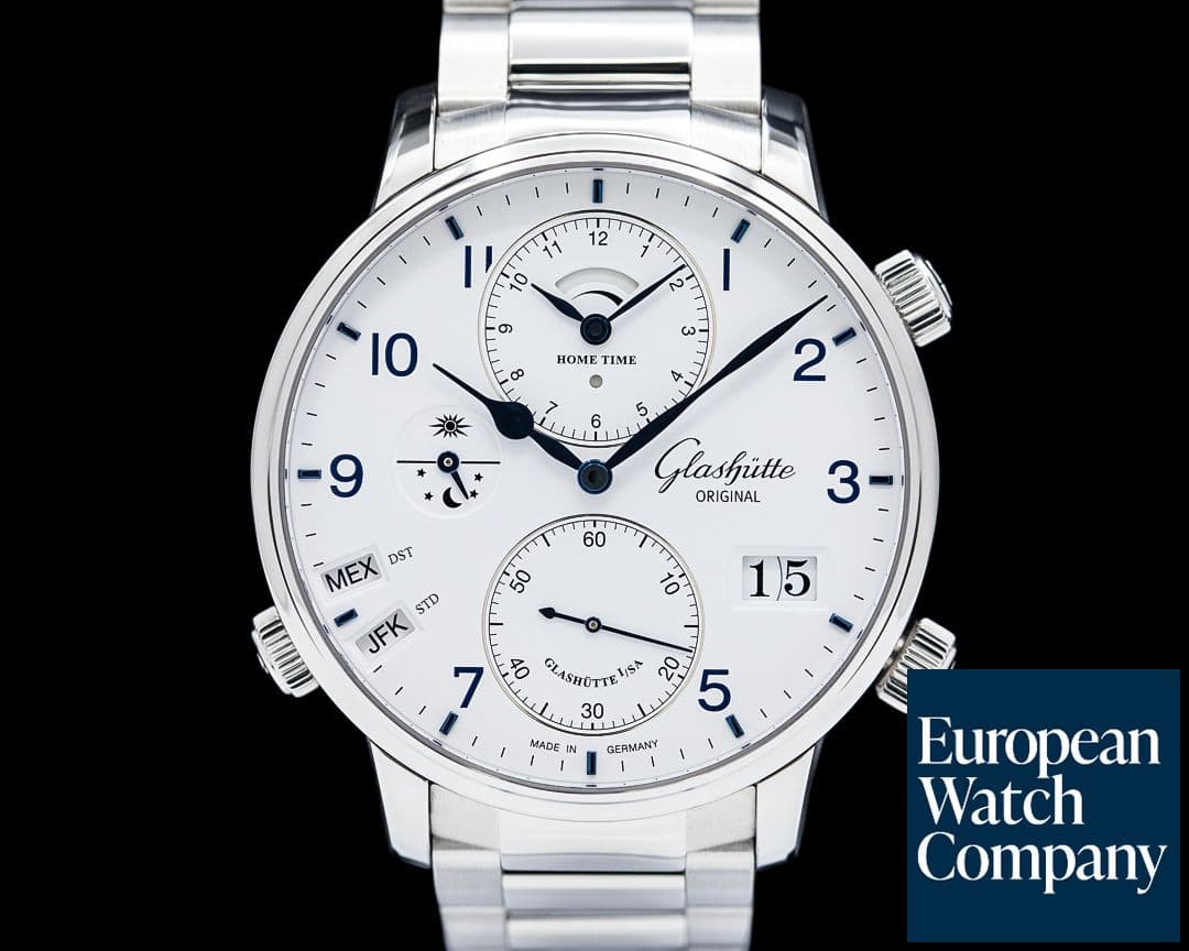 Image of Glashutte Original 1-89-02-03-02-30 Senator Cosmopolite SS White Dial