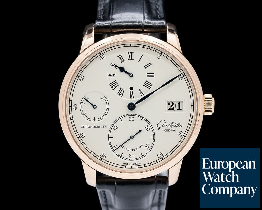 Image of Glashütte Original 1-58-04-04-05-04 Senator Chronometer Regulator Rose Gold White Dial