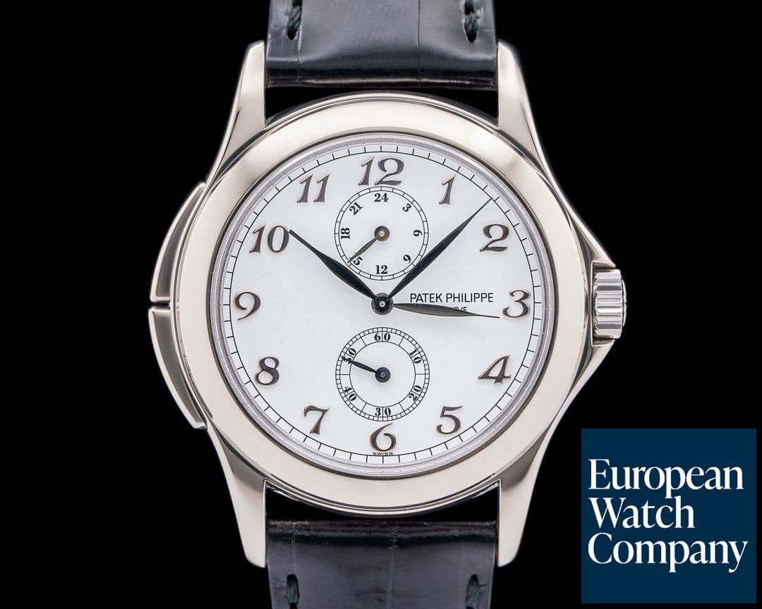 Image of Patek Philippe 5134G Calatrava Travel Time 18K WG White Dial Breguet Numerals