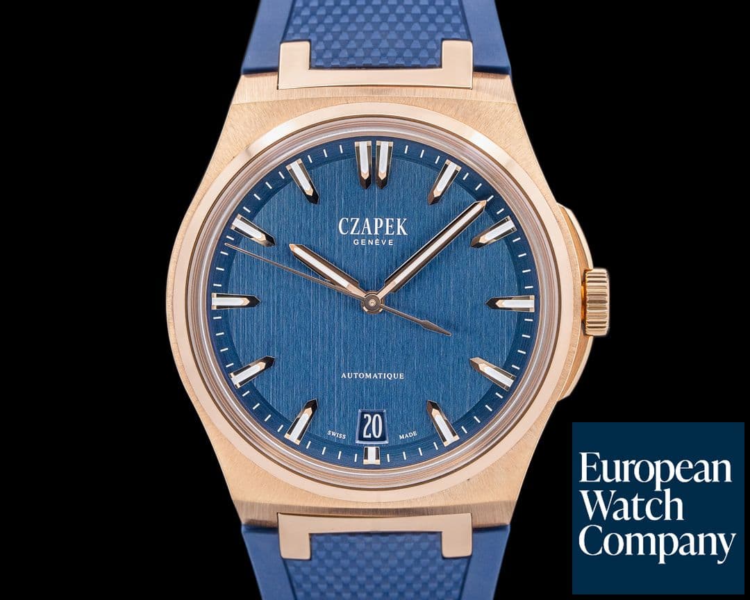 Image of Czapek & Cie Antarctique Rose Gold Mount Erebus Deep Blue Dial